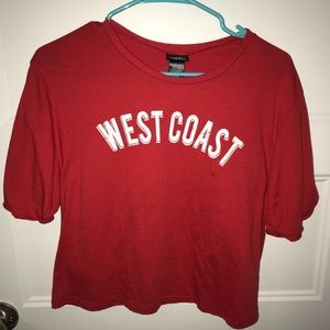 West Coast crop top Rue21 NEVER WORN
